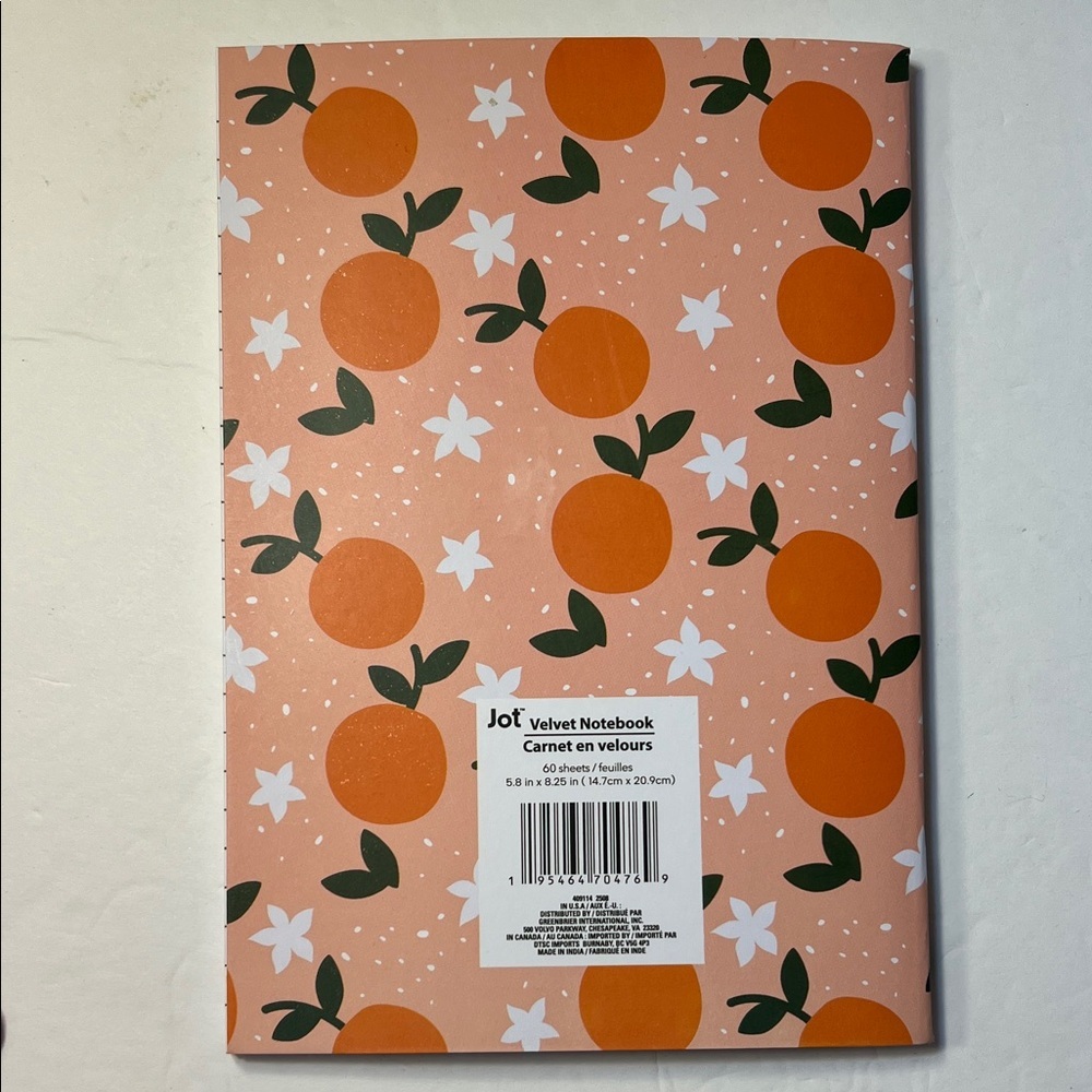 Orange and White Decorative Notebook NWT - Picture 5 of 12